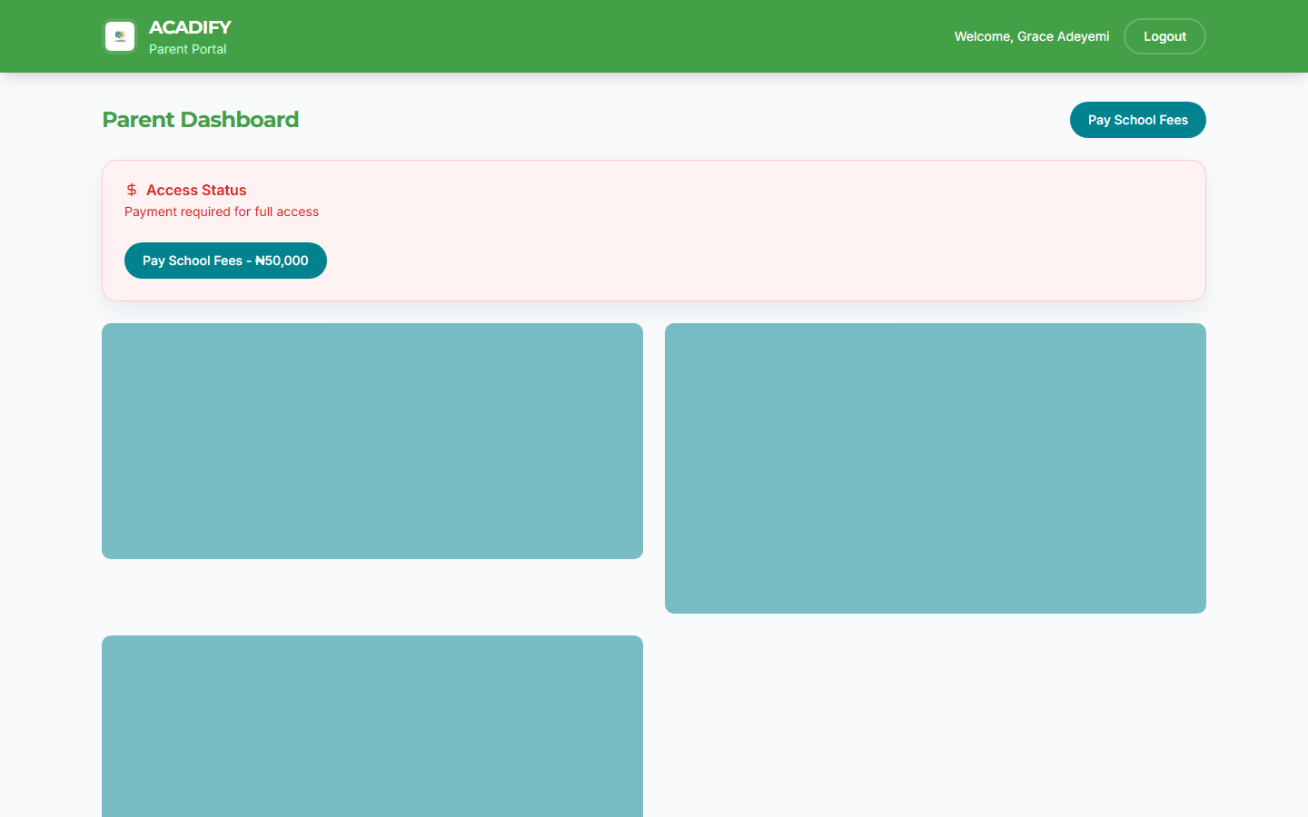 Acadify signup preview
