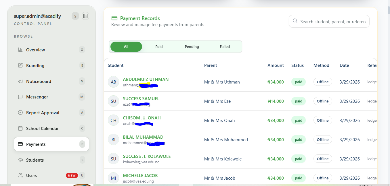 Payments stay visible